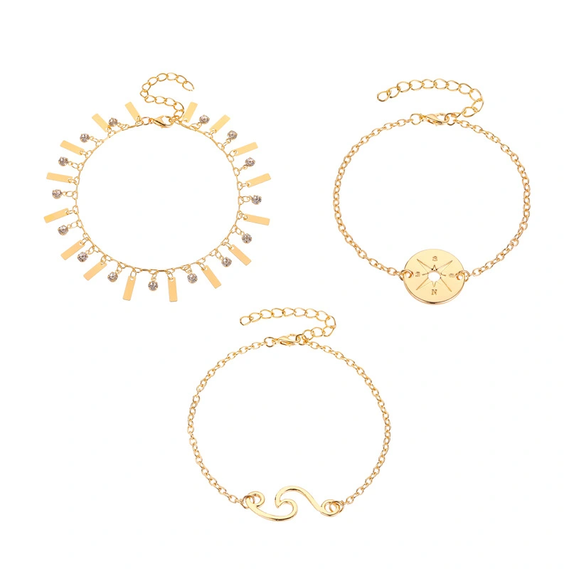 Bracelet Set Fashion Simple Metal Three-piece Bracelet