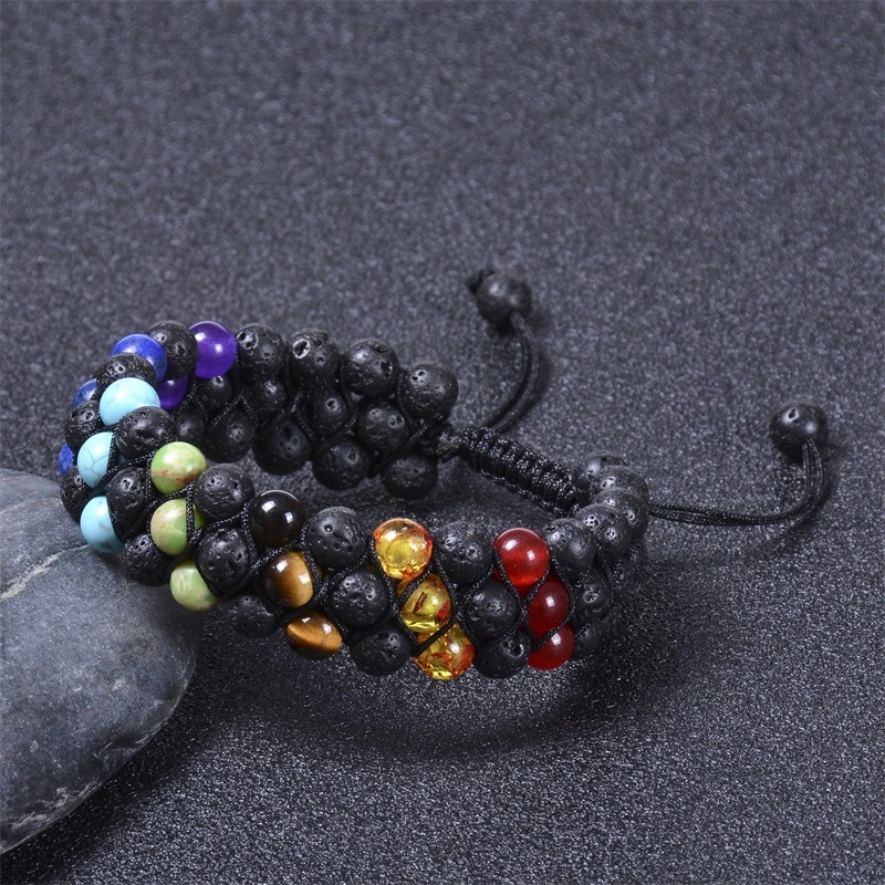 Volcanic Stone Braided Bracelet Essential Oil Bracelet