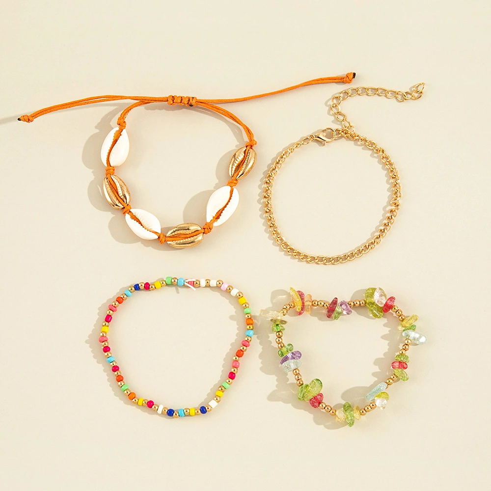 Bohemian Beach Shell Set Anklet Alloy Chain