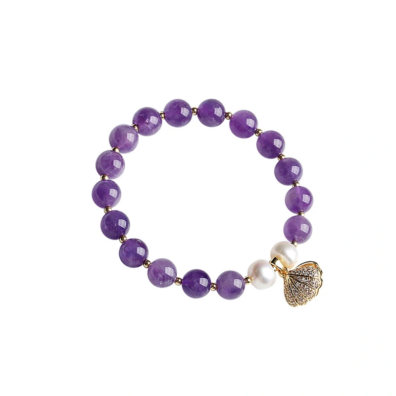 Natural Amethyst Strawberry Crystal Bracelet Ocean Heart Crystal Bracelet Women