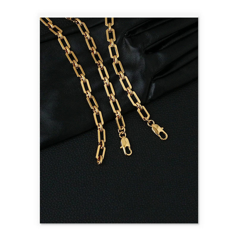 European And American Wild Texture Ins Cold Wind Net Red Gold Thick Chain Bracelet