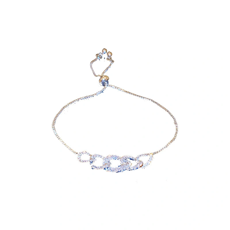 Simple Bracelet With Micro-Inlaid Zircon Circle Circle