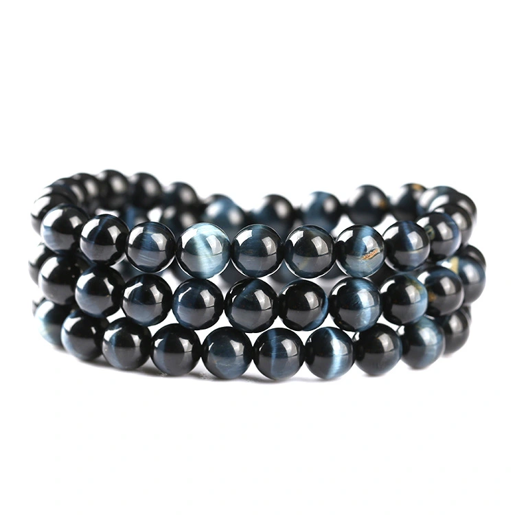 Natural Blue Tiger Eye Stone Bracelet For Men And Women