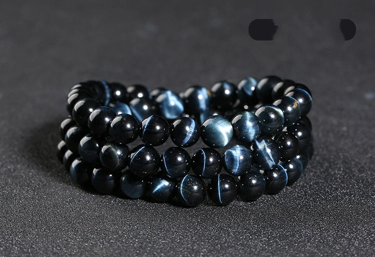 Natural Blue Tiger Eye Stone Bracelet For Men And Women