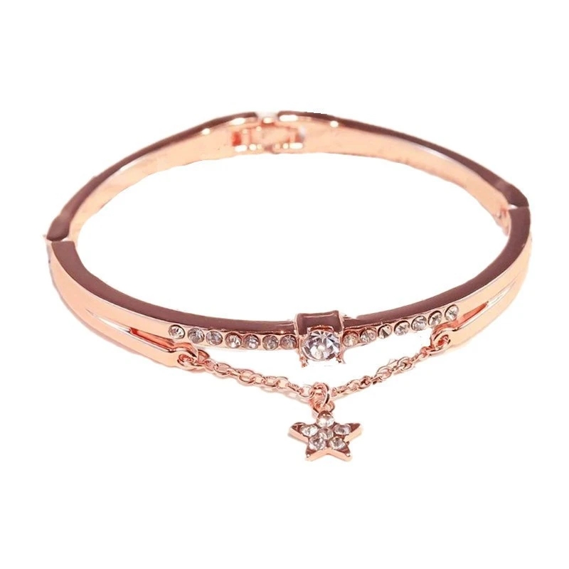 Rose Gold Schoolgirl Star Bracelet