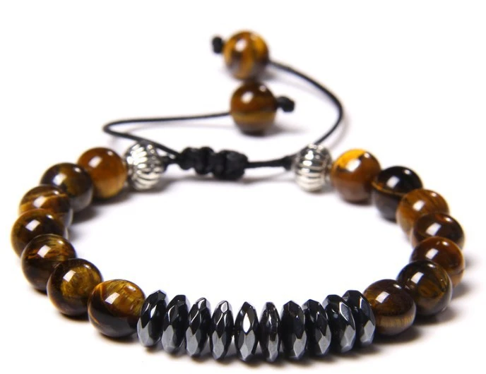 Fashion Opal Black Gallstone Yoga Bracelet