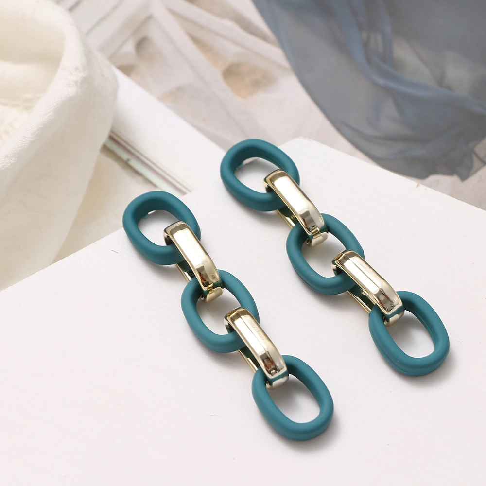 Mulsanne New Lake Blue Resin Earrings Female Earrings