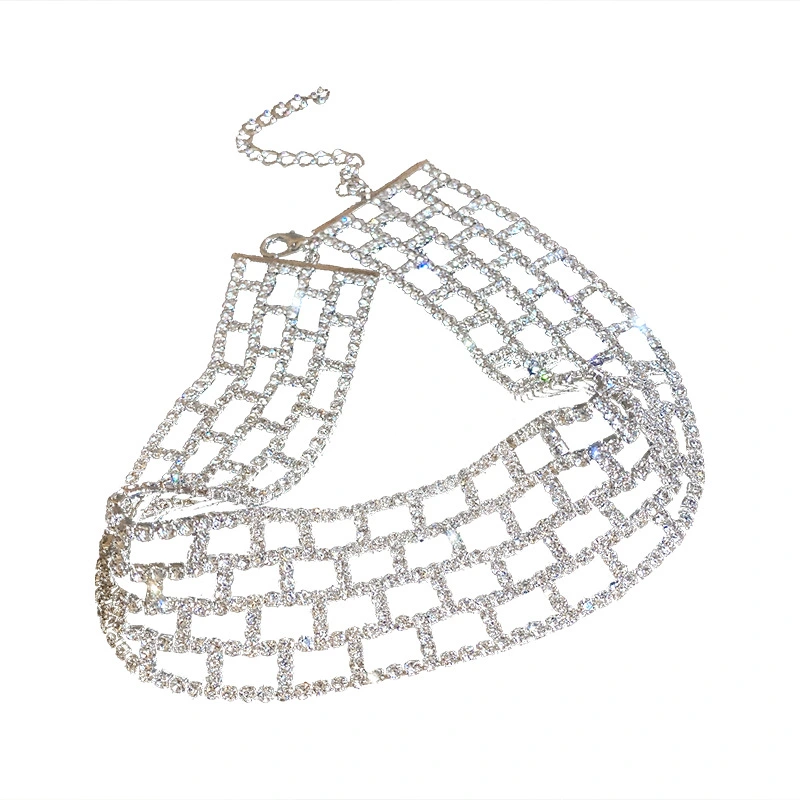 Diamond Diamond Choker Collar Clavicle Chain