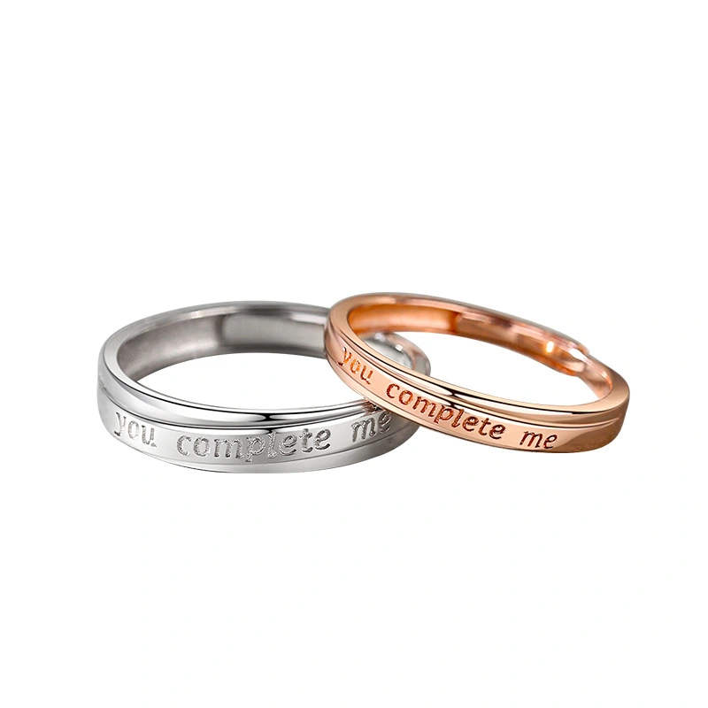 You Complete Me Couple Ring In Sterling Silver