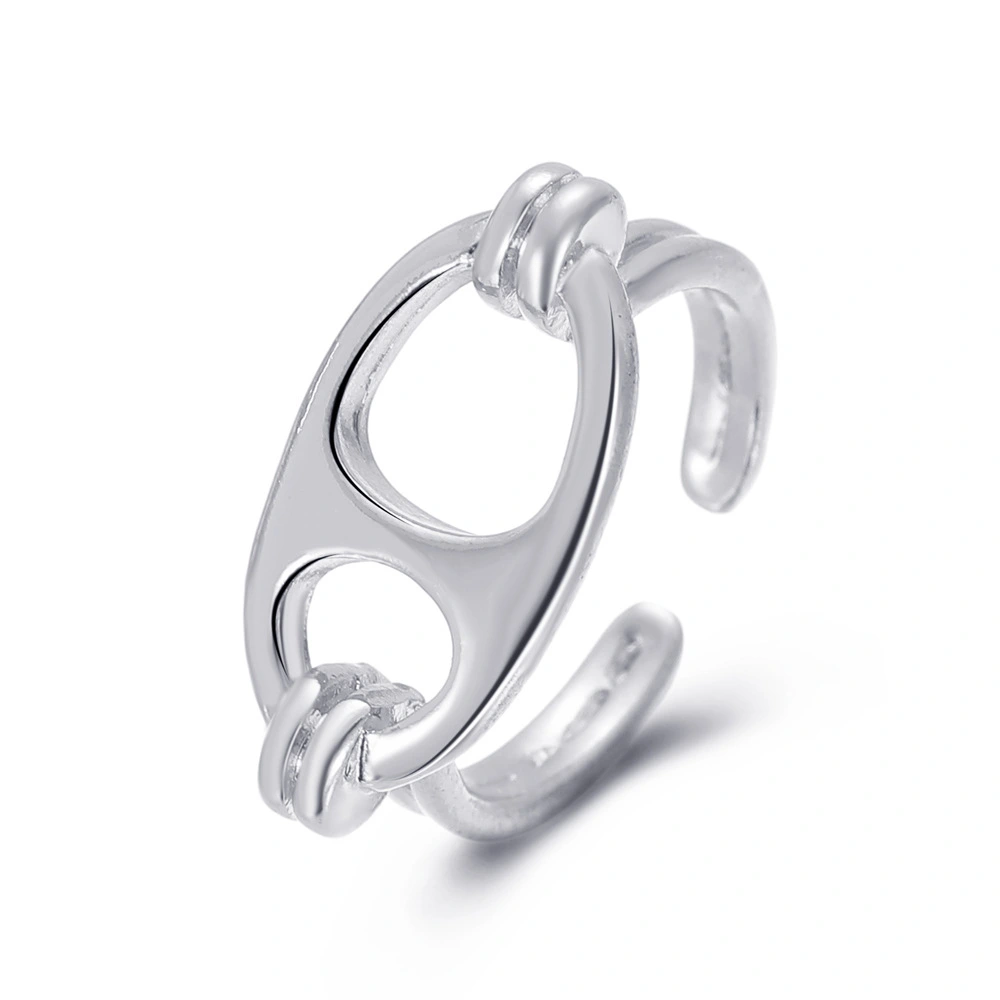 Pig Nose Index Finger Ring Ins Cold Wind Retro Oval  Ring