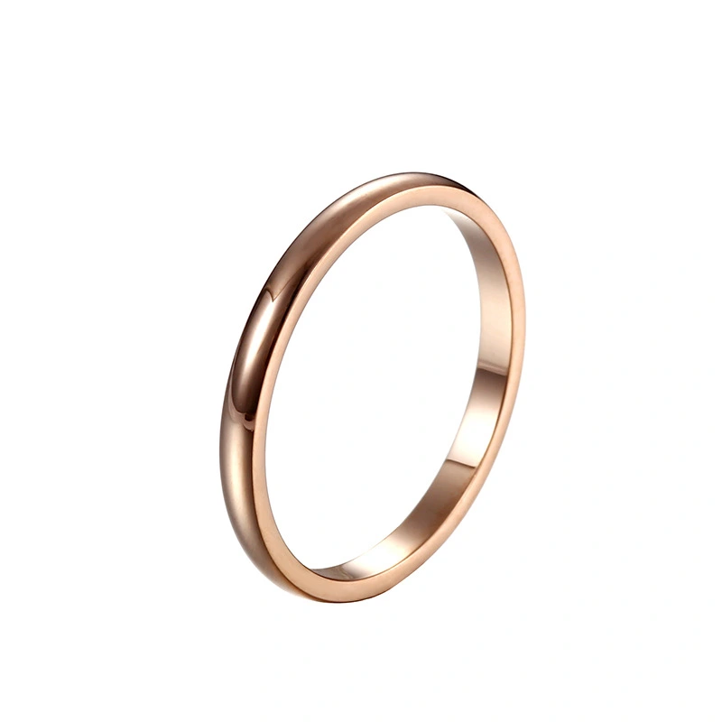 Titanium Steel Ring Female  Personality 18 Rose Gold Plated Ring