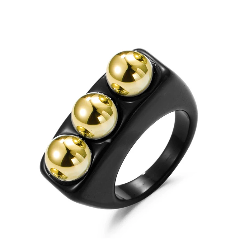 Geometric Acrylic Ring Personalized Candy Color Joint Ring