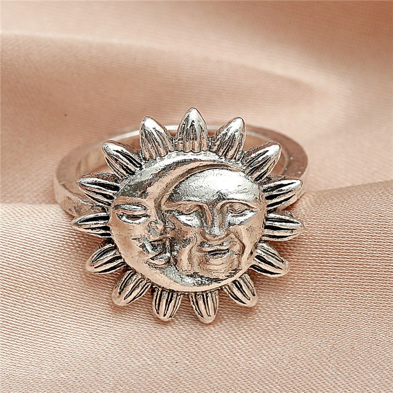 Abstract Face Ring Fashion Creative Accessories