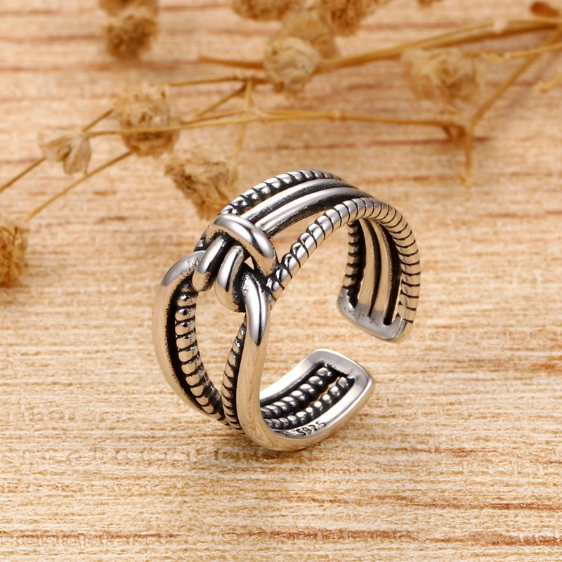 Sterling Silver Index Finger  Knot Ring