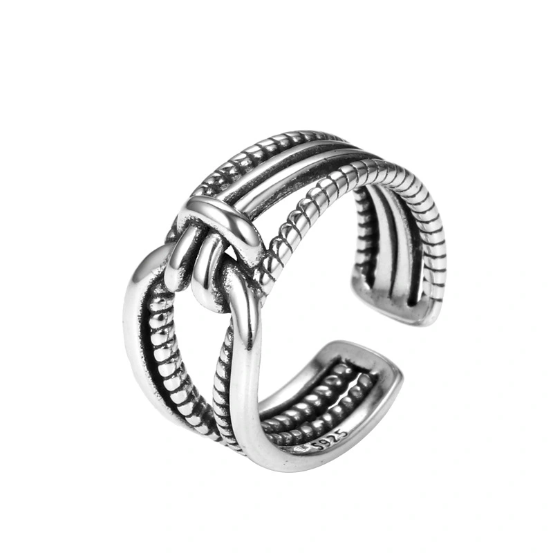 Sterling Silver Index Finger  Knot Ring