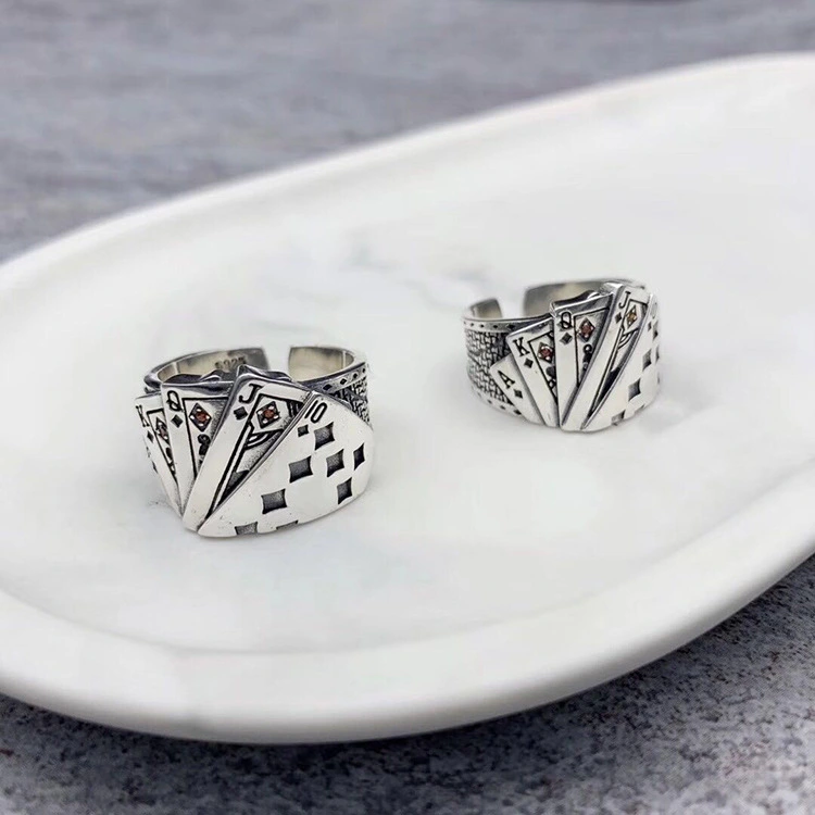 Sterling Silver Playing Card Ring