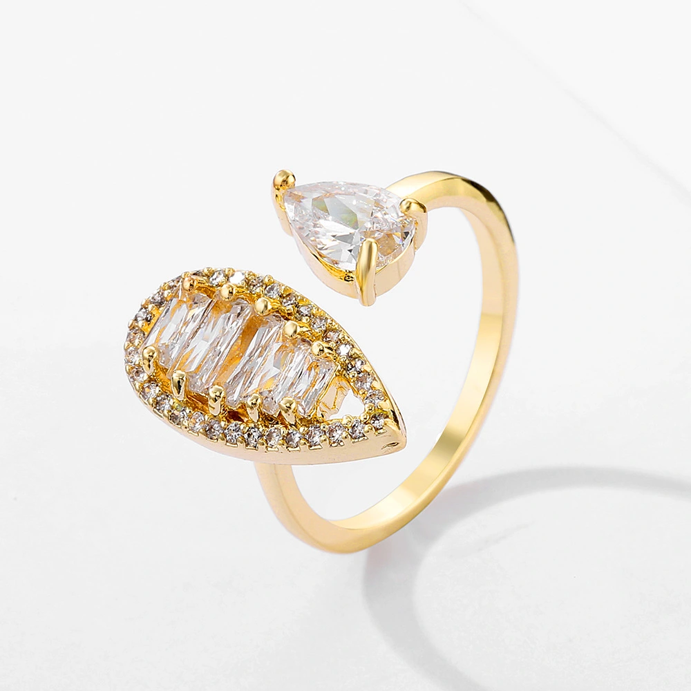 Ins Simple Style, Slightly Inlaid Zircon Ring, Multiple Styles