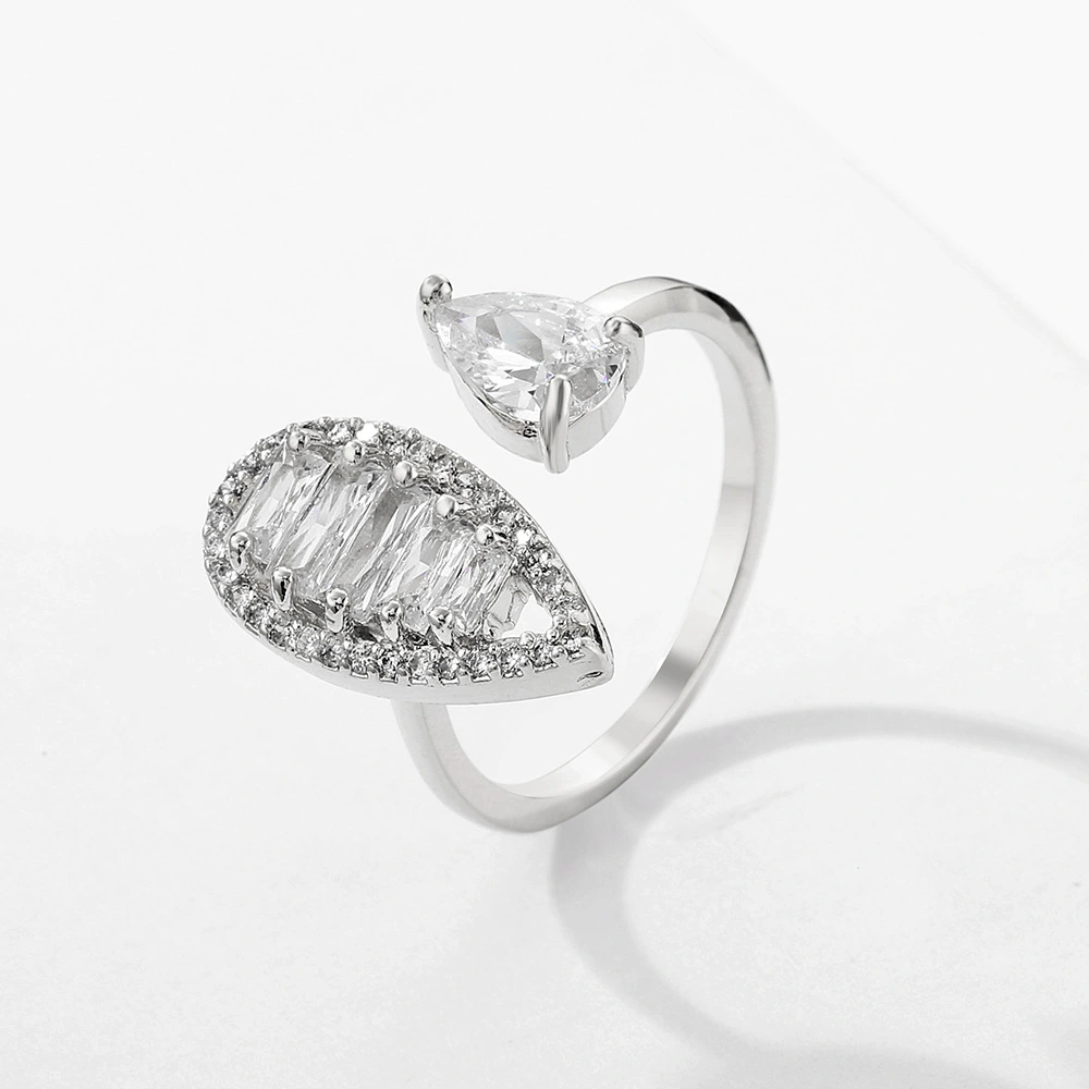 Ins Simple Style, Slightly Inlaid Zircon Ring, Multiple Styles