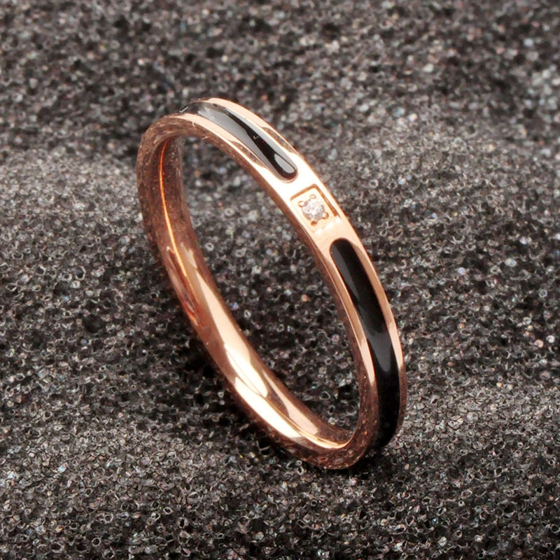 Titanium Steel Diamond Ring
