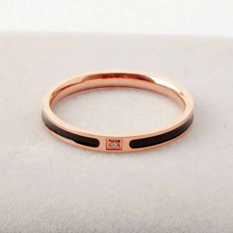 Titanium Steel Diamond Ring