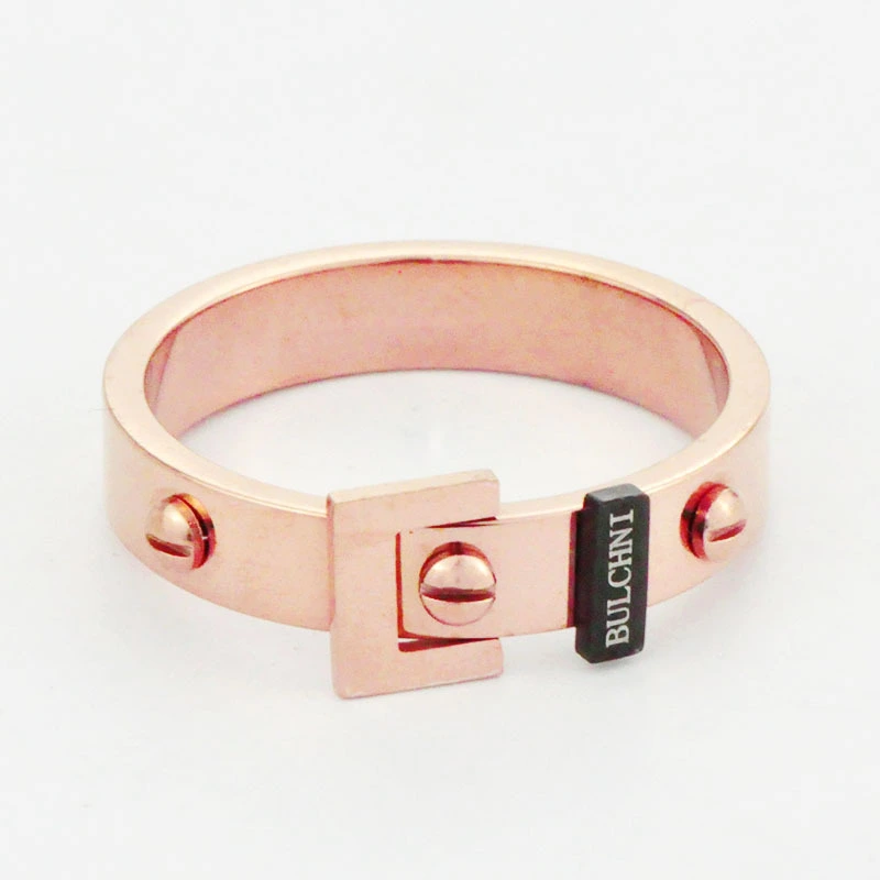 Willow Stud Belt Buckle Rose Gold Ring