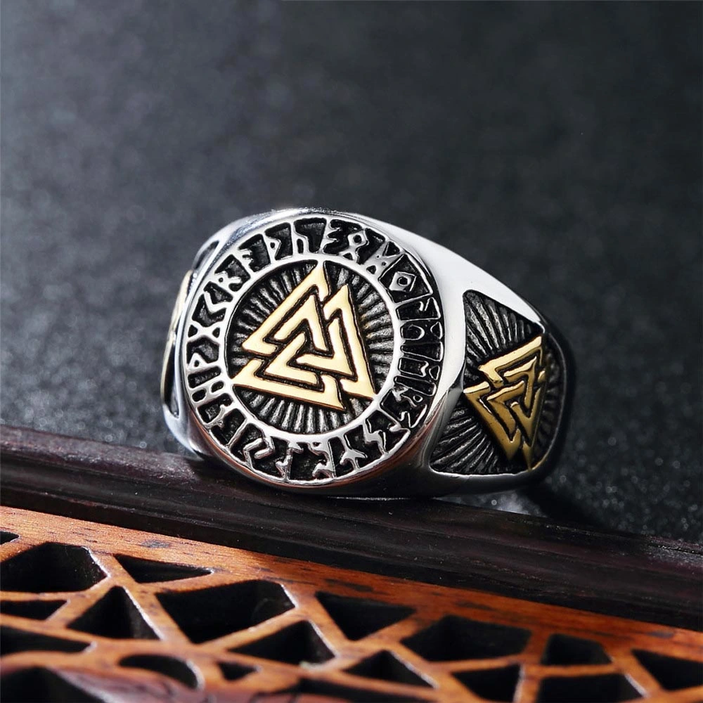 Fashion Mysterious Triangle Men's Titanium Steel Ring