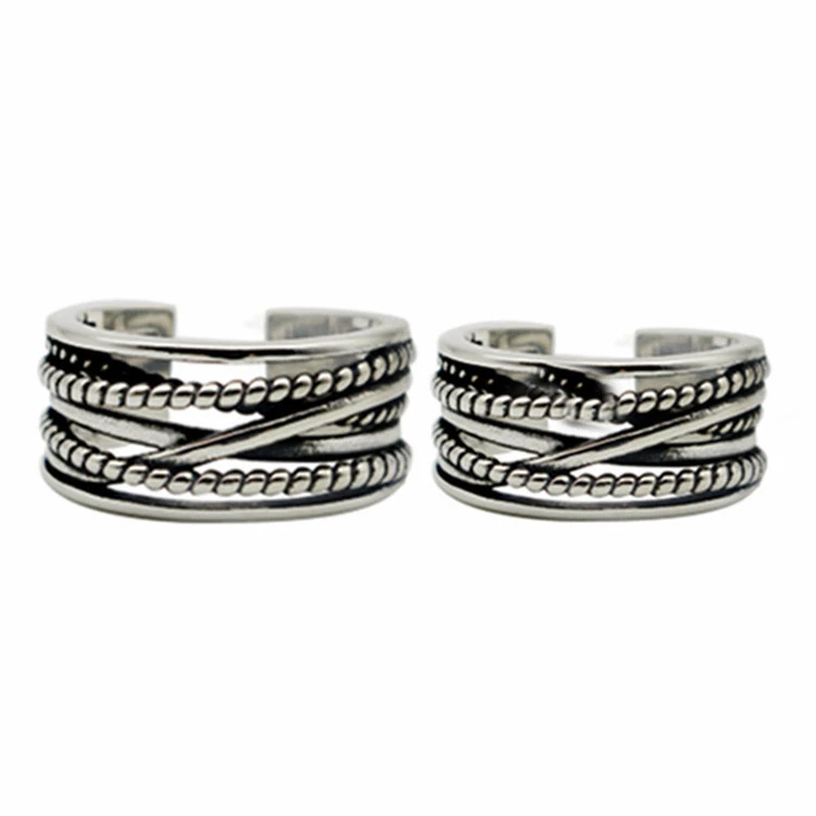 Korean Version Of The Personality Twist Multi-layer Winding Ring Retro Distressed