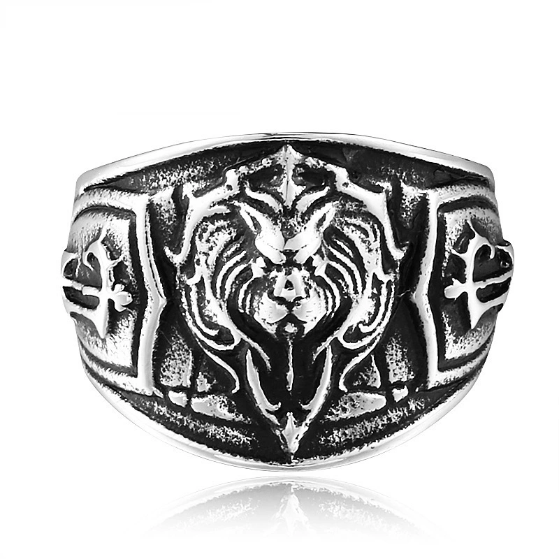 Explosive Jewelry Domineering Men's Ring Alternative Lion Ring