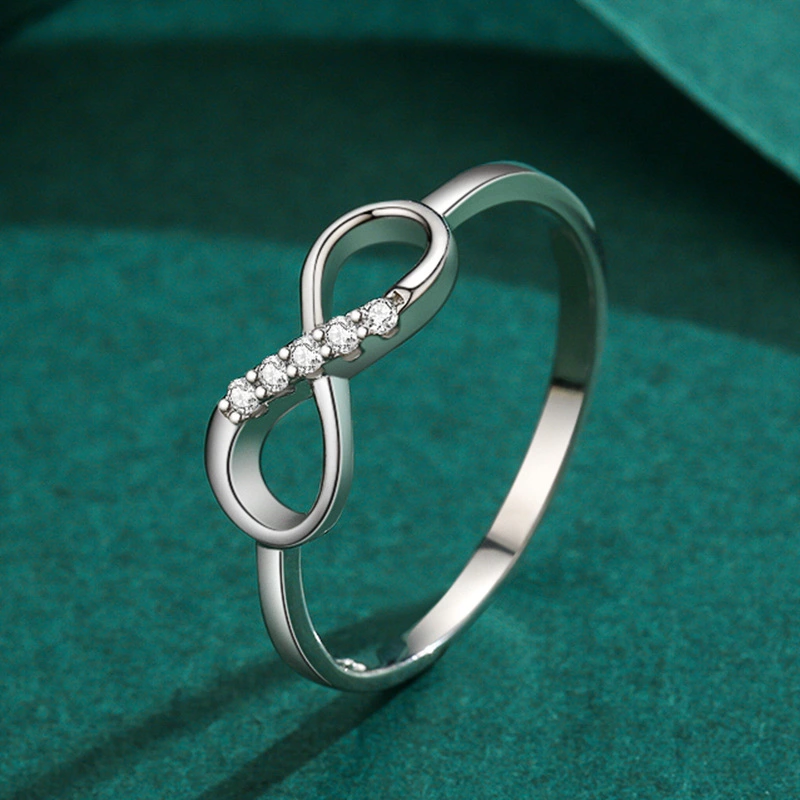 S925 Sterling Silver Niche Design Figure Eight Ring