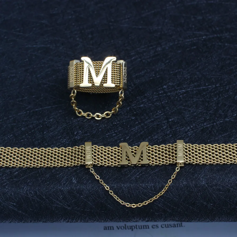 Fashion Personality Trend Woven Letter M Jewelry