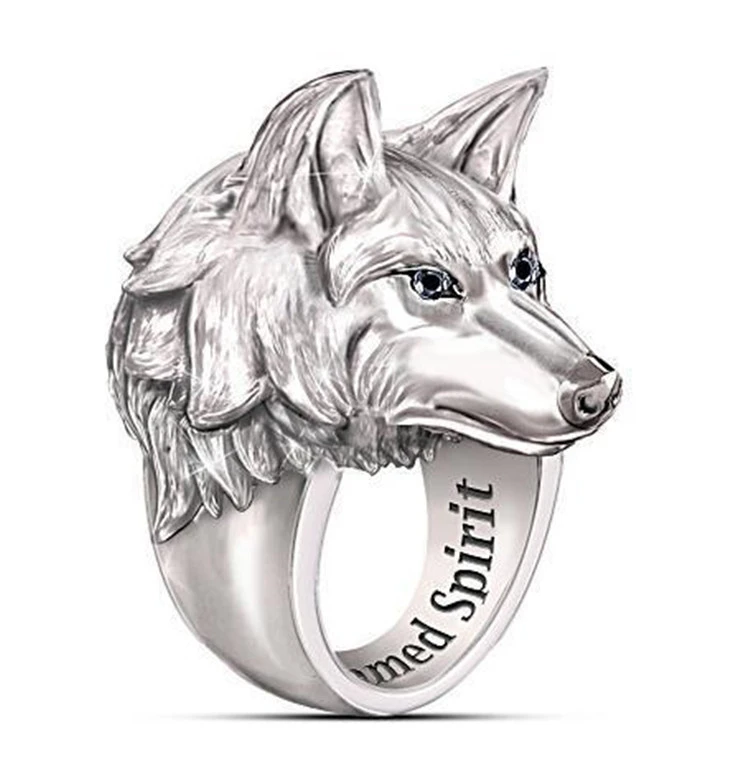 Retro Three-dimensional Personality Wolf Ring