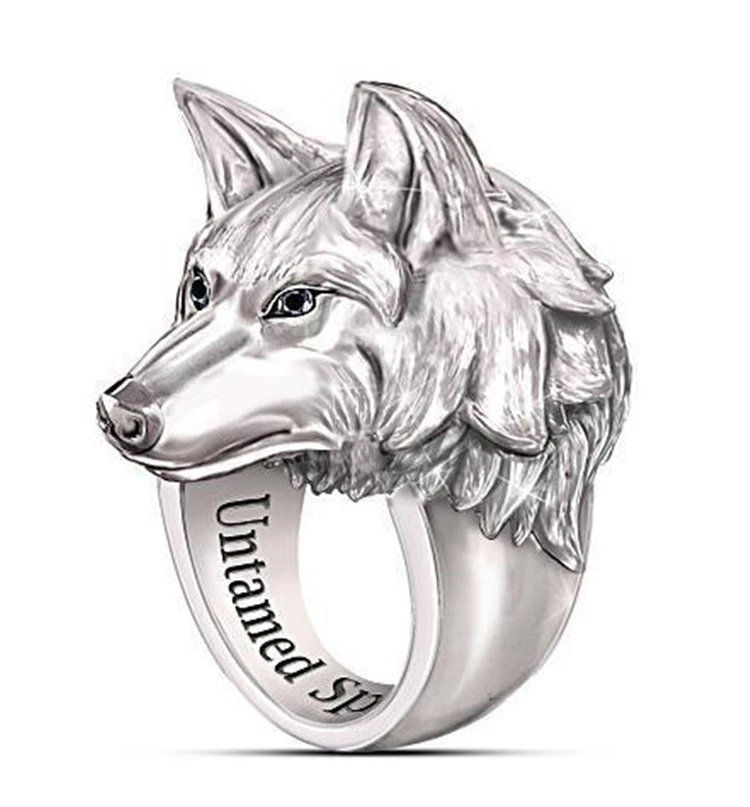 Retro Three-dimensional Personality Wolf Ring