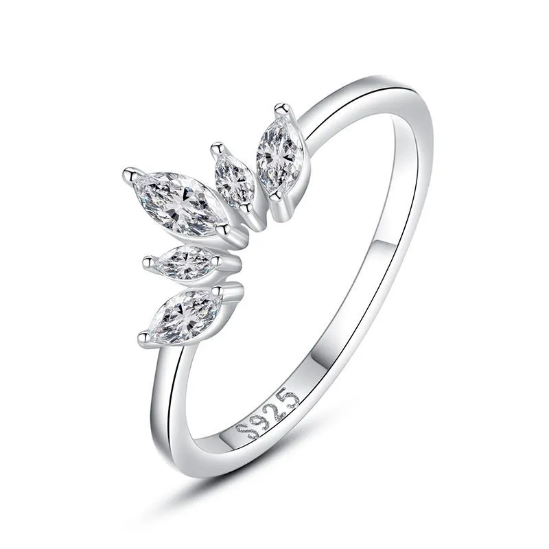 S925 Sterling Silver Princess Crown Ring Women