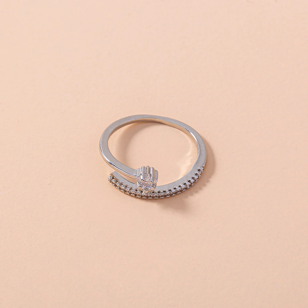 Simple Five-pointed Star Micro-inlaid Zircon Ring Jewelry Ring Accessories