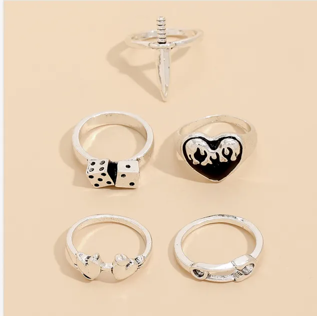 Trendy Retro Zinc Alloy Ring