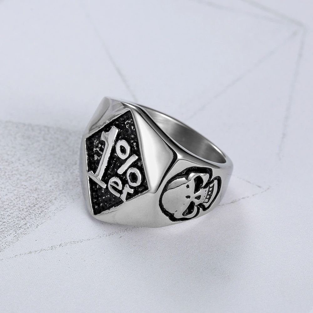 Stainless Steel Skull Men's Motorcycle Ring