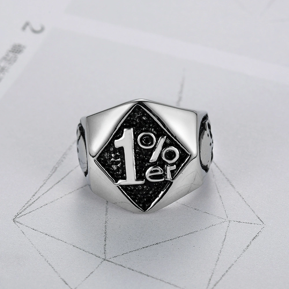 Stainless Steel Skull Men's Motorcycle Ring