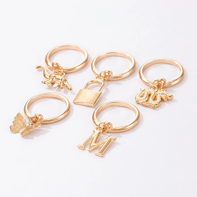 Popular Yuan Series Alloy 5-piece Ring