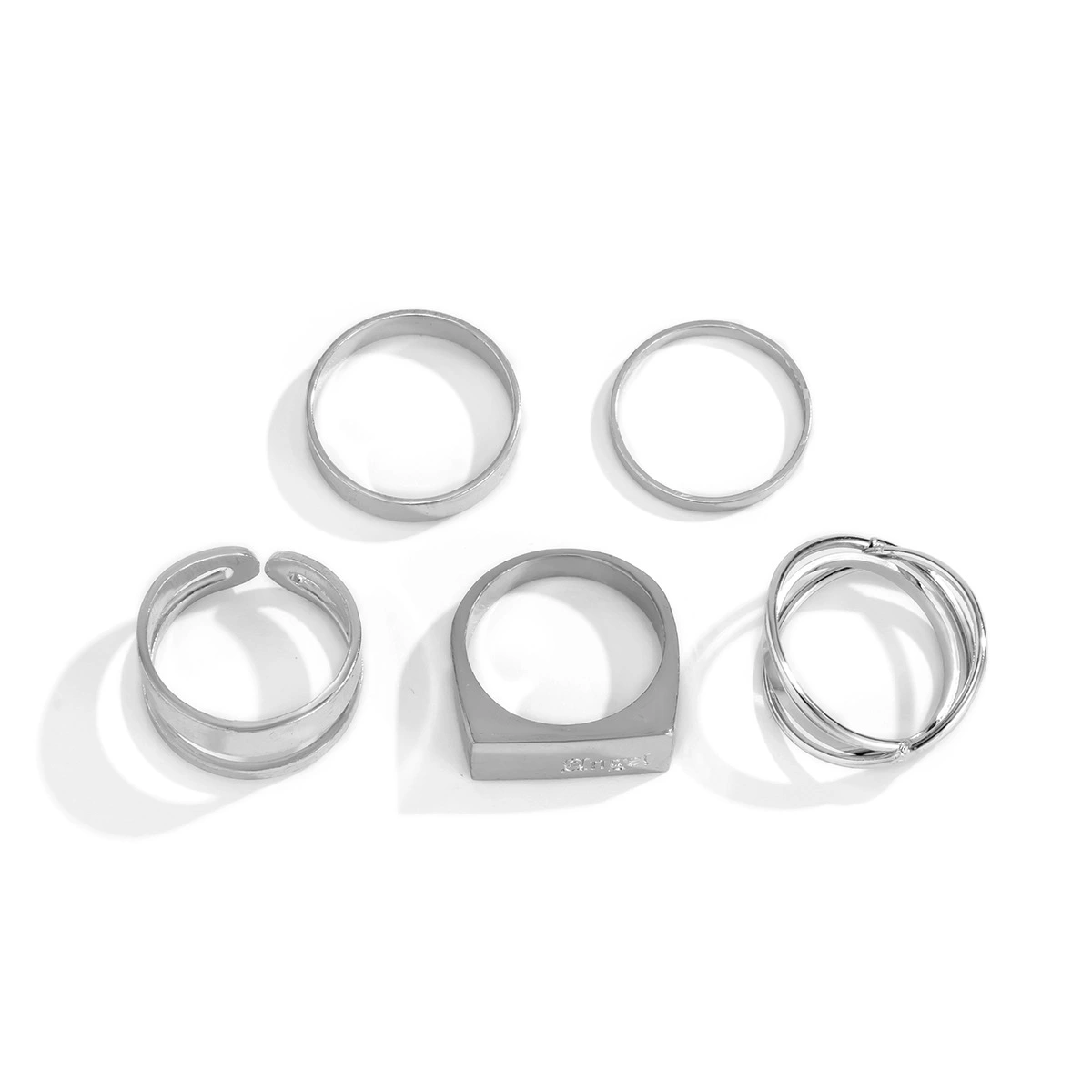 Personalized Ins Wind Suit Alphabet Alloy Ring Jewelry
