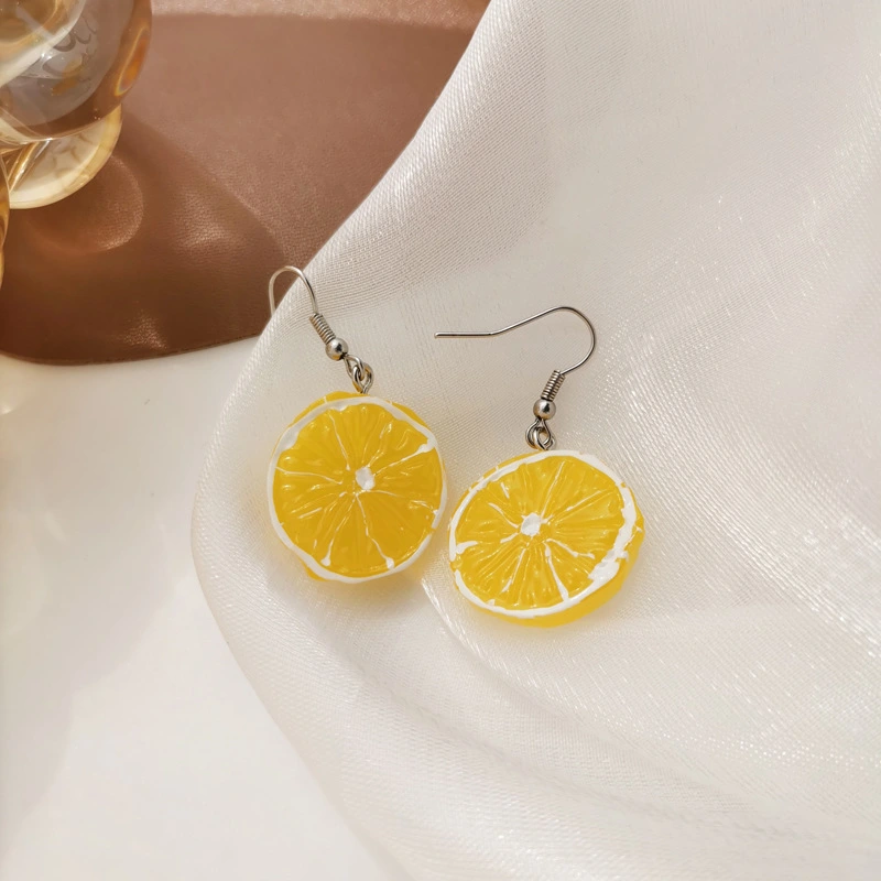 New Earrings Lovely Lemon Fruit Han Edition Style Stud Earrings