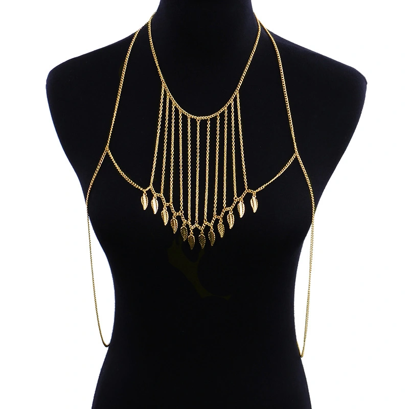 Golden Chain Tassel Chest Chain Sexy Beach