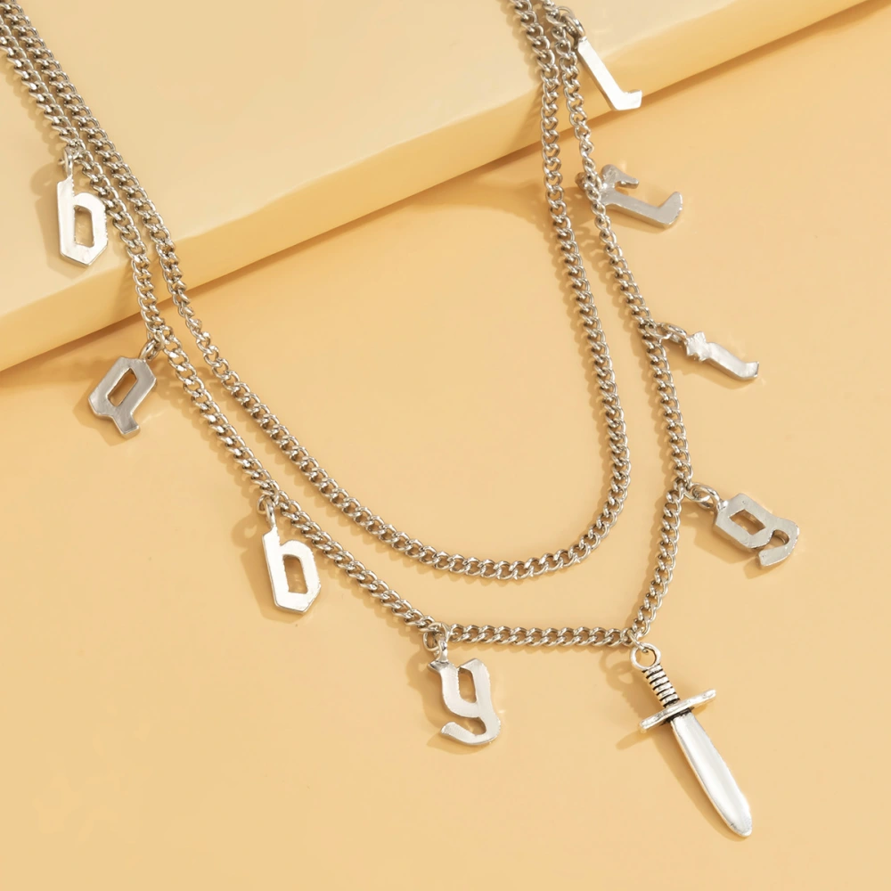 Simple Double-Layer Sword-Shaped Letter Tassel Waist Chain Sexy Chain Baby Geometric Body Chain