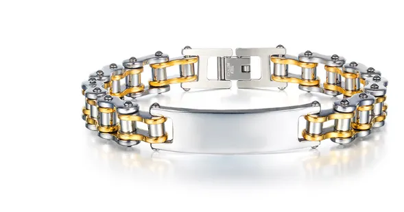 Titanium Steel Men's Motorcycle Chain Bracelet