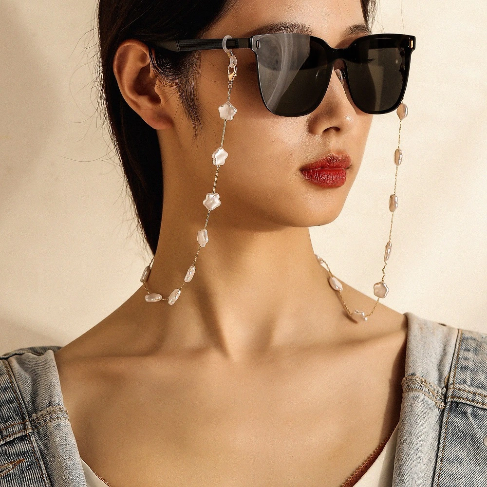 Five-pointed Star Shaped Pearl Mask Chain Glasses Chain