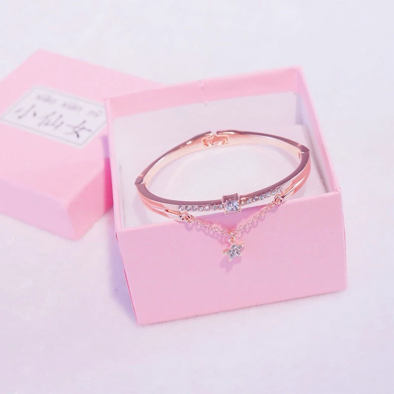 Girlfriends Bracelet Lovely Rose Gold Pendant Bracelet Chain