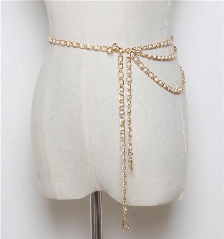 All-match Belt Decorated Dress Elegant Metal Chain Skirt Belt