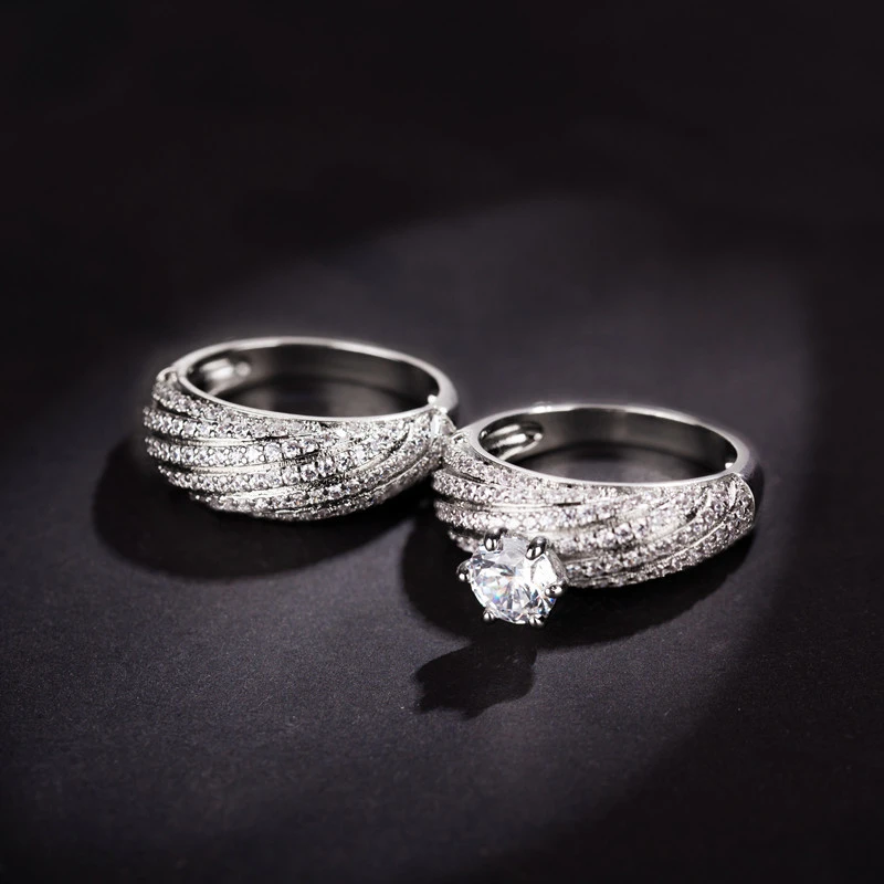 Diamond Engagement Ring Women's Set Elegant Fashion Wedding Ring