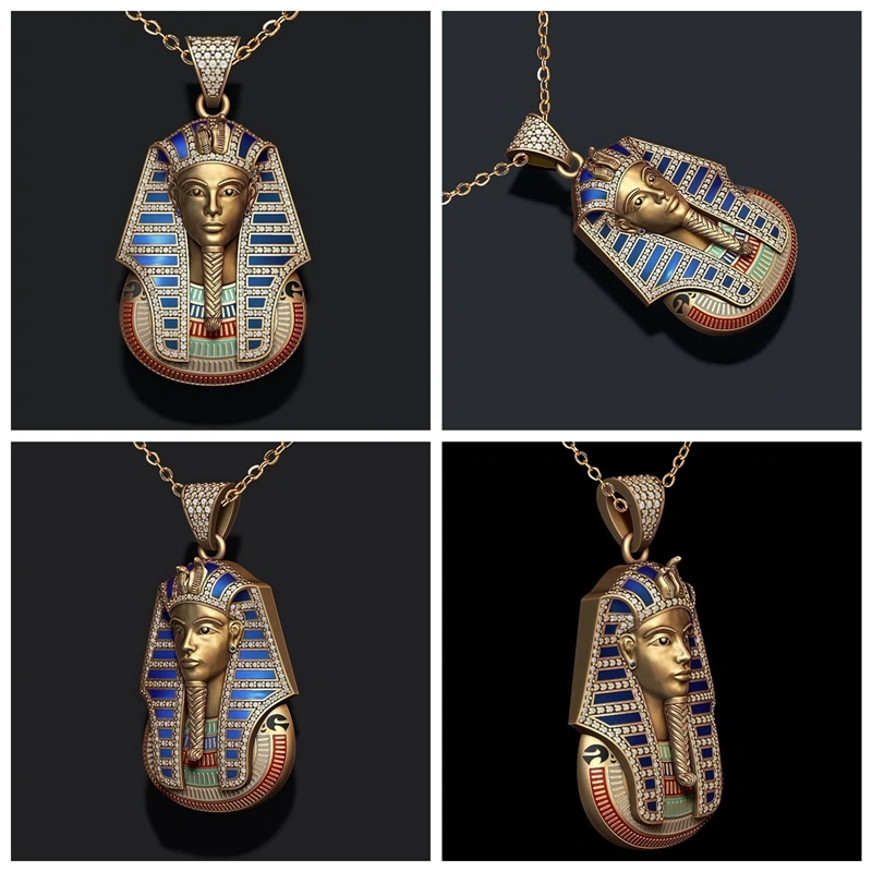 Egyptian Pharaoh Sphinx Pendant Necklace