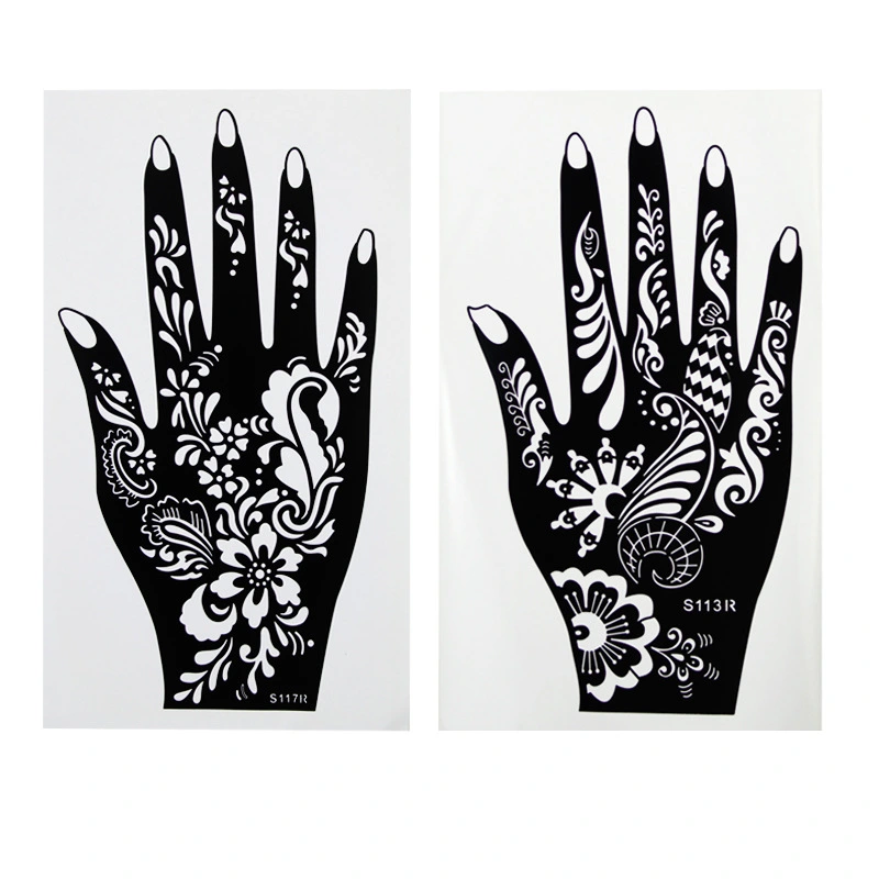 Hand Inkjet Tattoo Template Color Painting