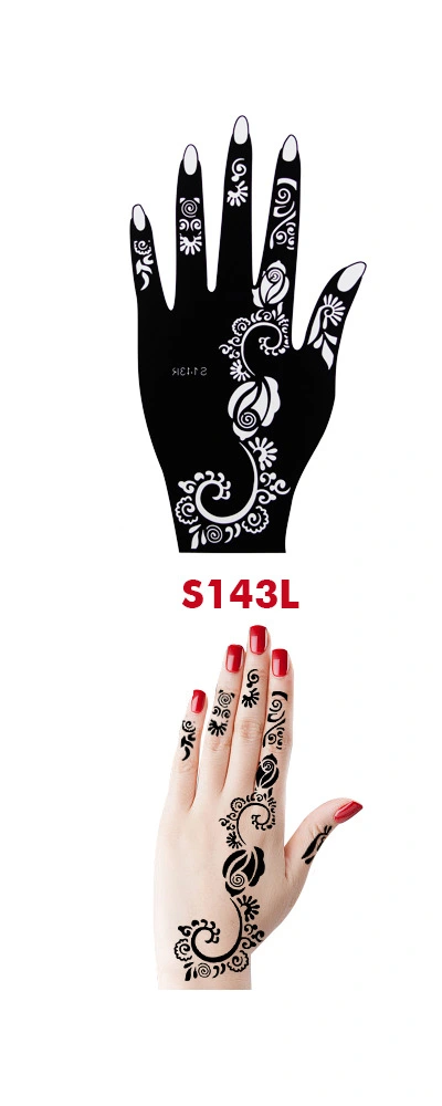 Hand Inkjet Tattoo Template Color Painting